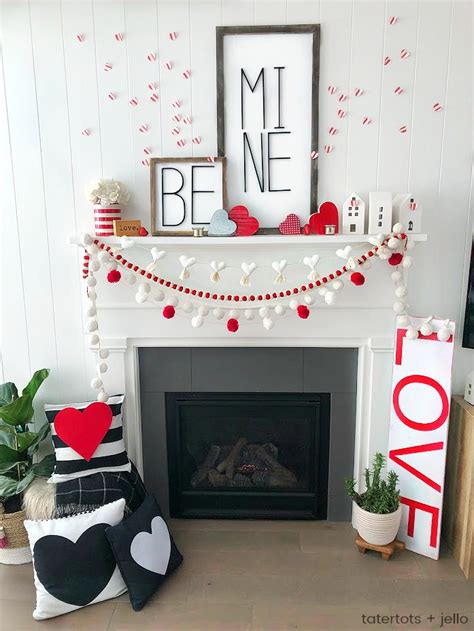 Be Mine Valentines Day Mantel Ideas And Diy Projects