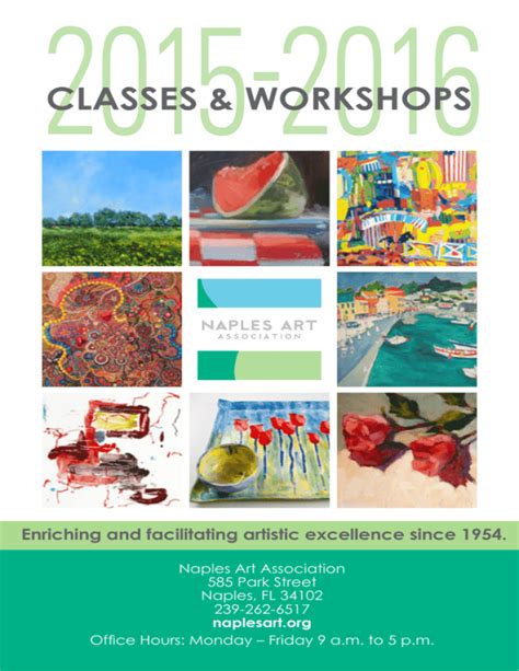 classes and workshops naples art association