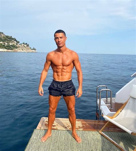 Cristiano Ronaldo Shows Off Ripped Physique As He Poses In Swimming