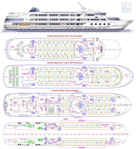 Cruise Vessel St12072p Deck Plans Seatech Ltd