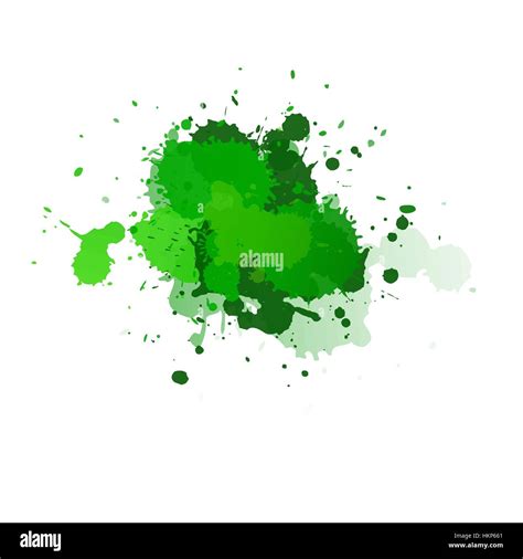 Background With Watercolor Splash Green In Vector Stock Vector Image