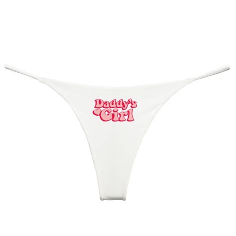Daddys Girl Hot Lady Letter Lingerie Panties Cotton Thongs Gstring