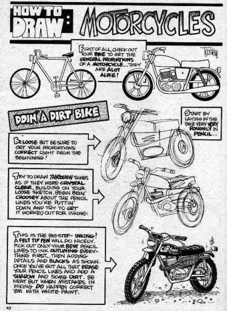 Trosley How To Draw Motorcycles 2 Motorcycle Drawing Motorcycle Art