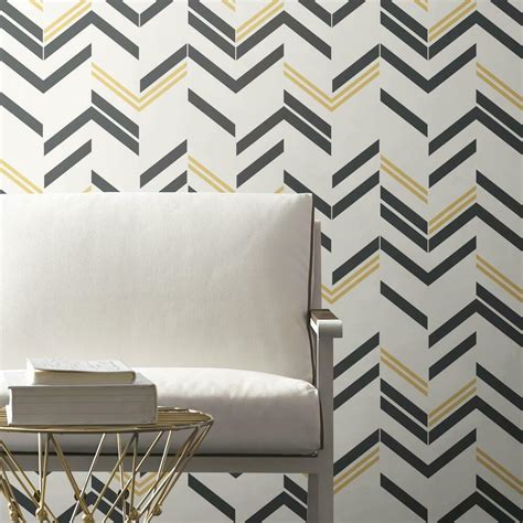 Chevron Stripe Peel And Stick Wallpaper Roommates Decor