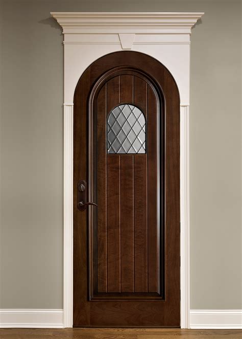 Interior Door Custom Single Solid Wood With Walnut Finish Wine
