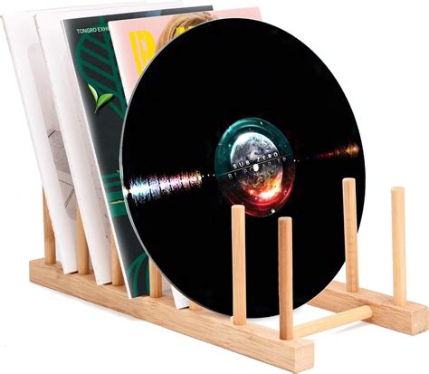 Vinyl Record Storage Holder Stand Rack Eco Friendly Wooden Cd Display