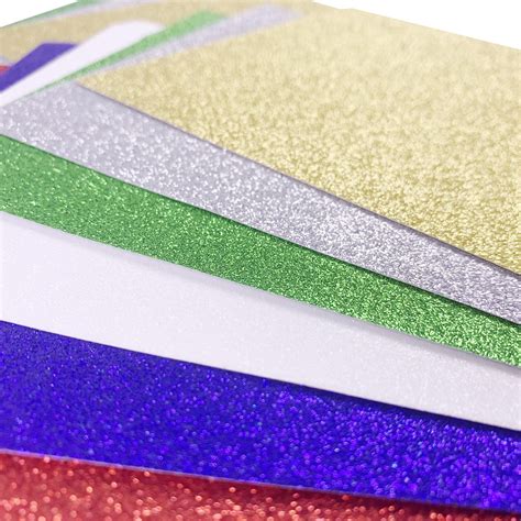 Glitter Paper 80gsm 12 Sheets Of Coloured Glitter Card A4 A5 A6
