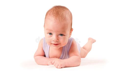 Baby Portrait Isolated On White Background Stock Photo Image Of