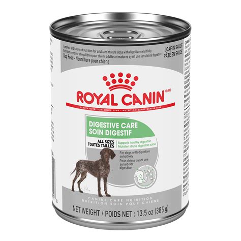 This highly digestible formula comes in a convenient pouch and promotes healthy digestion and supports a balanced intestinal flora for optimal stool quality. Digestive Care Canned Dog Food - Royal Canin