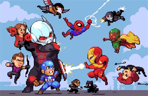 Pixel Art Marvel Avengers 31 Idées Et Designs Pour Vous Inspirer En