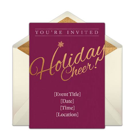 Free Holiday Cheer Invitations | Holiday cocktail party invitations, Office holiday party ...