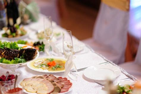 Fine Restaurant Dinner Table Place Setting Stock Image Image Of