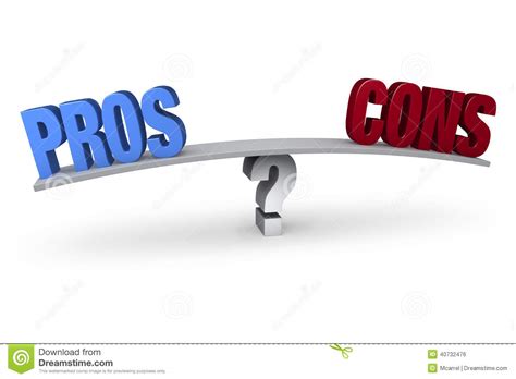 Weighing The Pros And Cons Stock Illustration Image Of