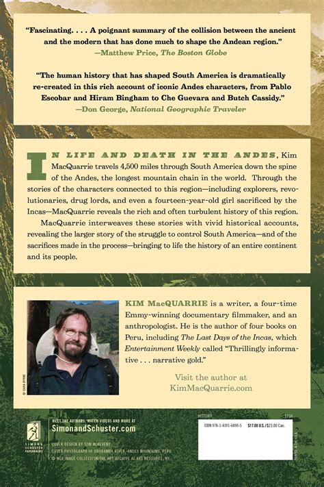 Life And Death In The Andes Book By Kim Macquarrie Official