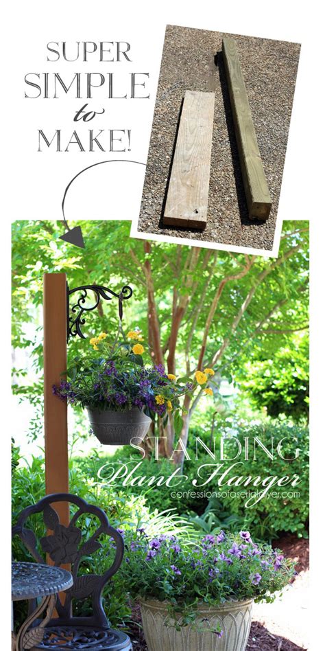 Diy experts offer tips on how to hang pictures, where to hang them and how to group them how to turn a door hinge into a picture hanger (easiest project ever). DIY Standing Outdoor Plant Hanger | Confessions of a Serial Do-it-Yourselfer