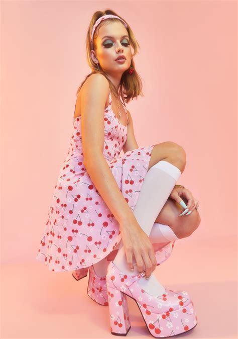 Taste Of Fame Cherry Platform Heels Fashion Fashion Outfits Matching Skirt Set