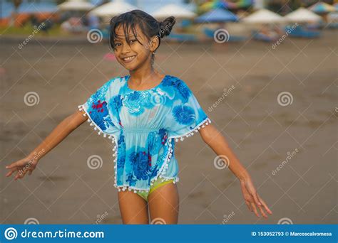 Beach Lifestyle Portrait Of Young Beautiful And Happy