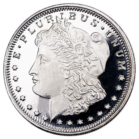 Silver Bullion 12 Oz Morgan Round 999 Fine Golden Eagle Coins