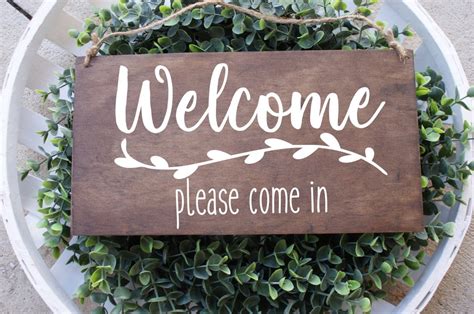 Welcome Please Come In Sign Office Sign Sign Custom Sign Etsy