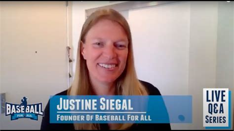 Bfa Presents Live Qanda With Justine Siegal First Woman To Coach Professional Mens Baseball