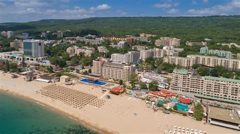 Golden Sands Beach Varna Bulgaria May 15 2017 Aerial View Of The
