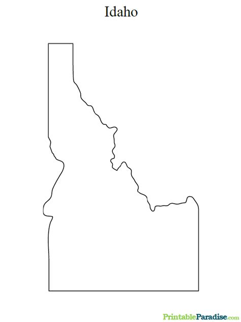 Printable State Map Of Idaho