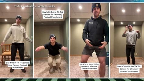 tiktoker goes viral for 30 day dance challenge after losing fantasy football abc news