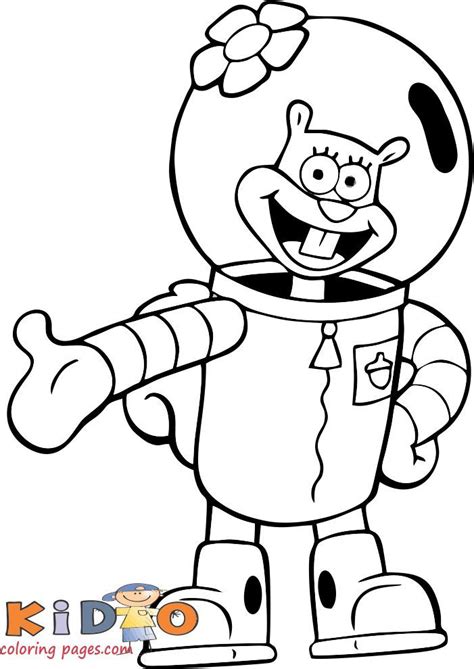 Sandy Cheeks Spongebob Coloring Pages Spongebob Coloring Coloring