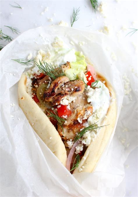 Greek Chicken Gyros With Tzatziki And Pickled Vegetables Yes To Yolks