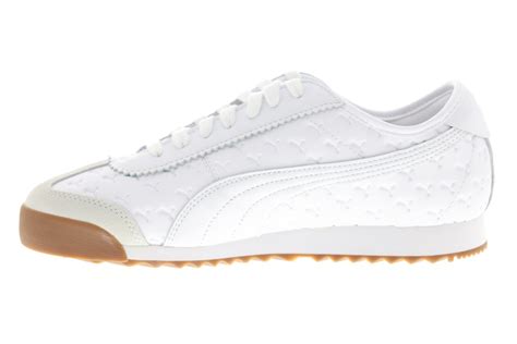 Puma Roma 68 Gum 37060002 Mens White Leather Casual Lifestyle Sneakers