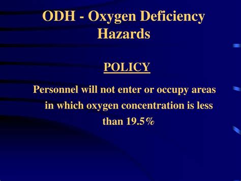 Ppt Oxygen Deficiency Hazards Odh Saf Patty Hunt Powerpoint