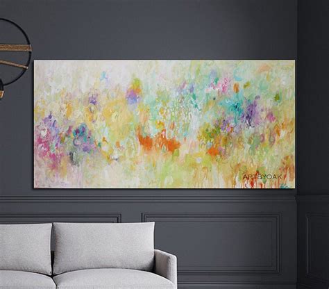 Soft Color Abstract Painting Contemporary Wall Artcolorful Etsy Australia