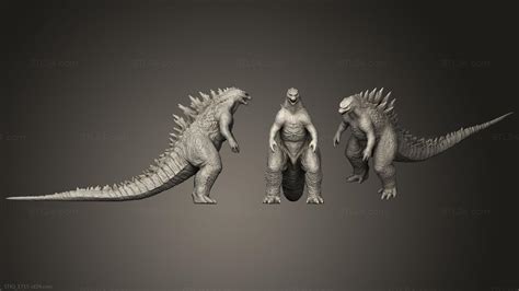 Animal Figurines Godzilla Stkj1715 3d Stl Model For Cnc