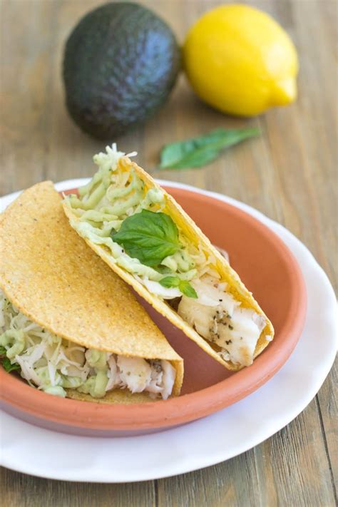 Fish Tacos With Avocado Cream Sauce Recipe Fish Recipes Dinner