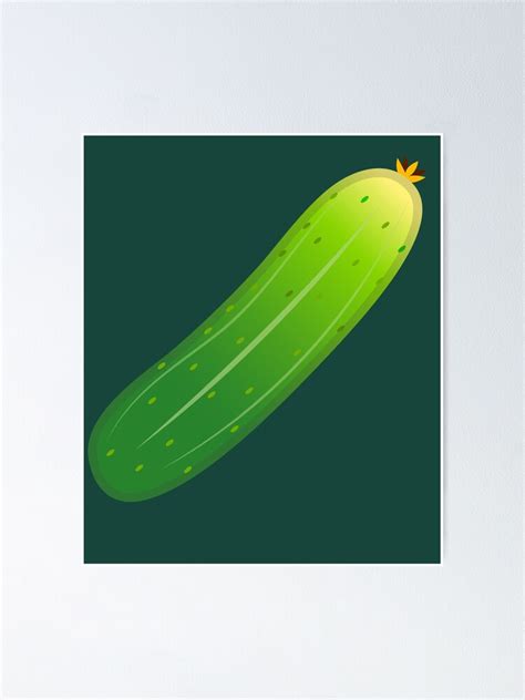 Cucumber Gherkin Pickle Gift For Cucumber Lovers Poster By Mkmemo Redbubble
