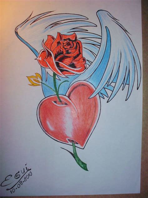 Corazones Con Rosas Chidas Para Dibujar Imagui