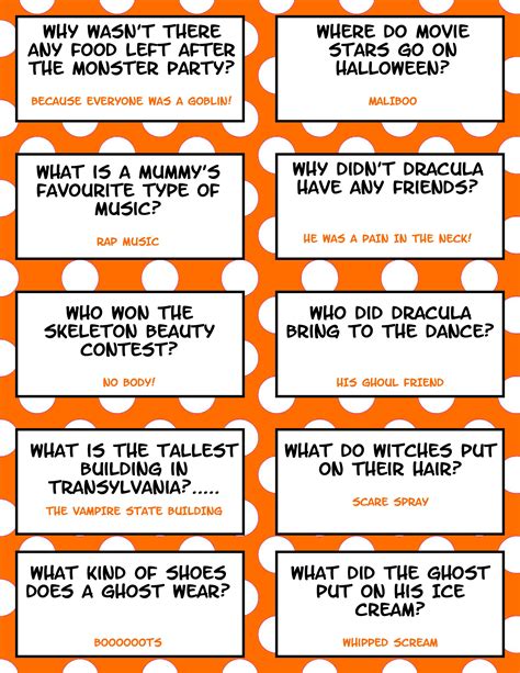 Free Printable Halloween Jokes Printable Templates