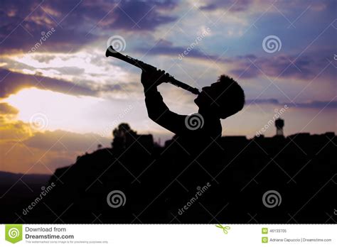Clarinetist Silhouette Stock Image Image Of Clarinetist