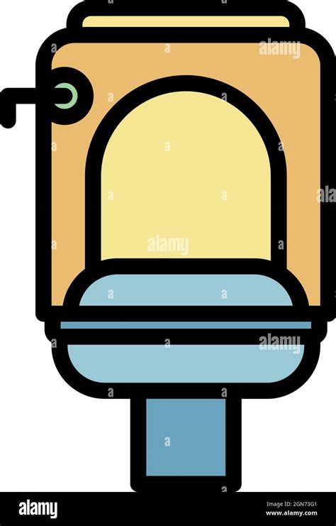 public toilet icon outline public toilet vector icon color flat isolated stock vector image