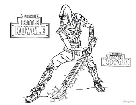 Fortnite Coloring Page Battle Royale Drift Raven Ice King Pages For