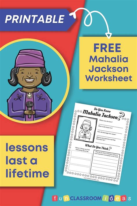 Free Mahalia Jackson Worksheet Level Up Your Worksheets