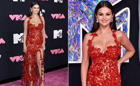 MTV VMAs 2023 A Rose By Any Other Name Is Selena Gomez In A Red Oscar