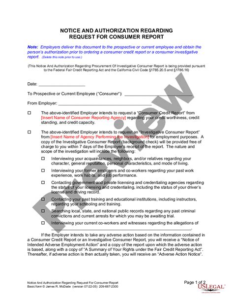 Huntington Beach California Notice And Authorization Regarding Consumer