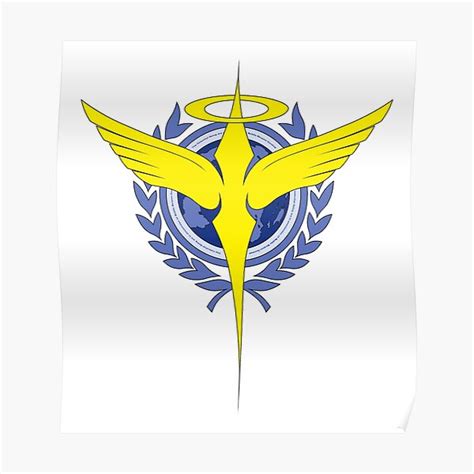 Gundam 00 Celestial Being Logo Poster By Gtsbubble Redbubble