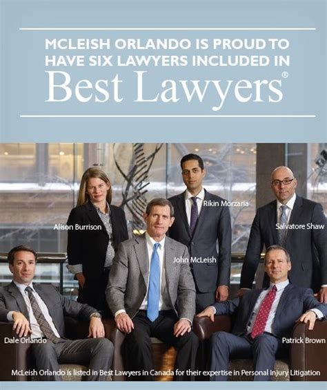 Six Mcleish Orlando Lawyers Named To 2017 Best Lawyers In Canada List