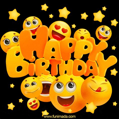 Funny Cute Emoticons Happy Birthday 