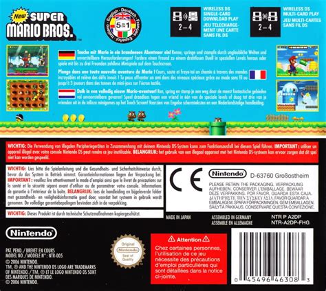 New Super Mario Bros Nintendo Ds Box Cover Art Mobygames Free