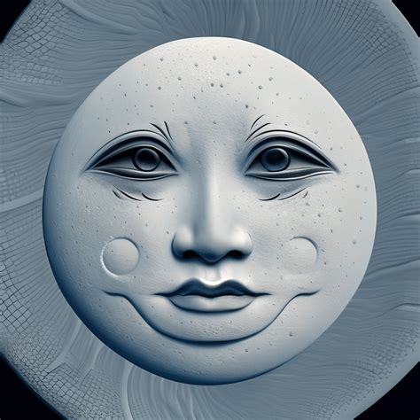3d Sun And Moon Face Graphic · Creative Fabrica