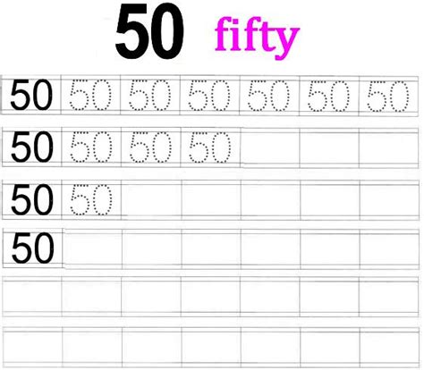 Worksheet Practice Writing Numbers To 50