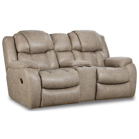 Homestretch Marlin Dc289 Casual Style Reclining Console Loveseat Standard Furniture Uph